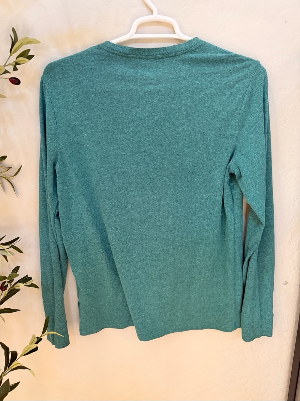 Men's Long Sleeve Pocket Tee - Teal - Picture 3 of 3